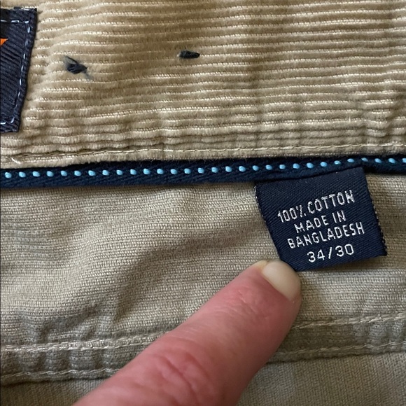 Men's Izod Corduroy Straight Leg Pants Tan 34x30 - Picture 4 of 7